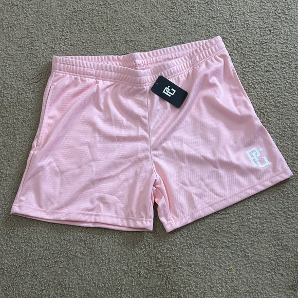 Perfect Game Other - Perfect Game Apparel Mens Pink Athletic Training Shorts PG Logo Size XL NWT